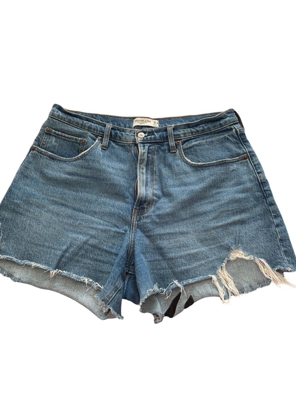 Abercrombie & FitchClassic Blue Denim Cutoff Shorts High Rise 32/14
